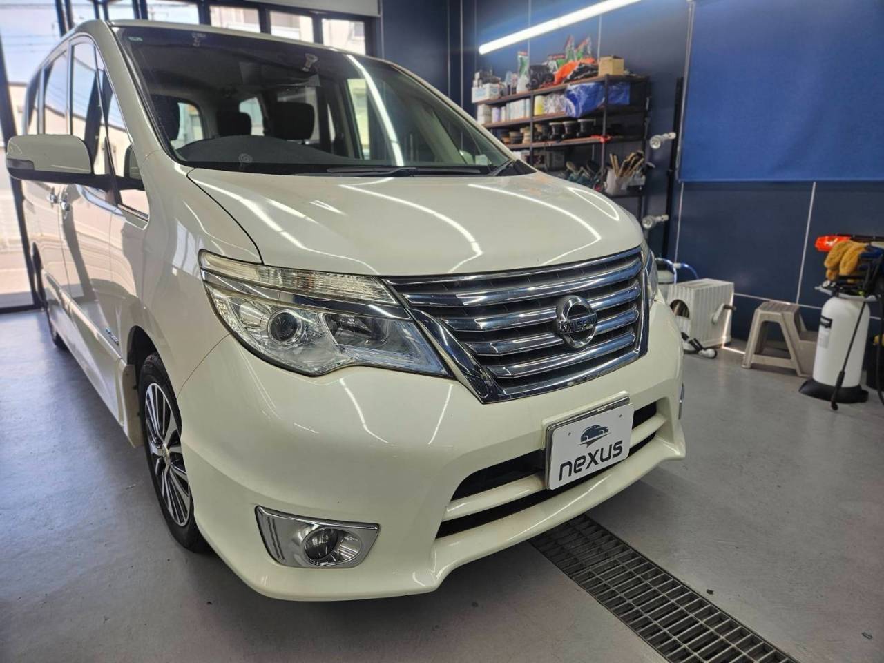 倉敷市のお客様にフロントガラス飛び石修理　セレナ　2025/06/26