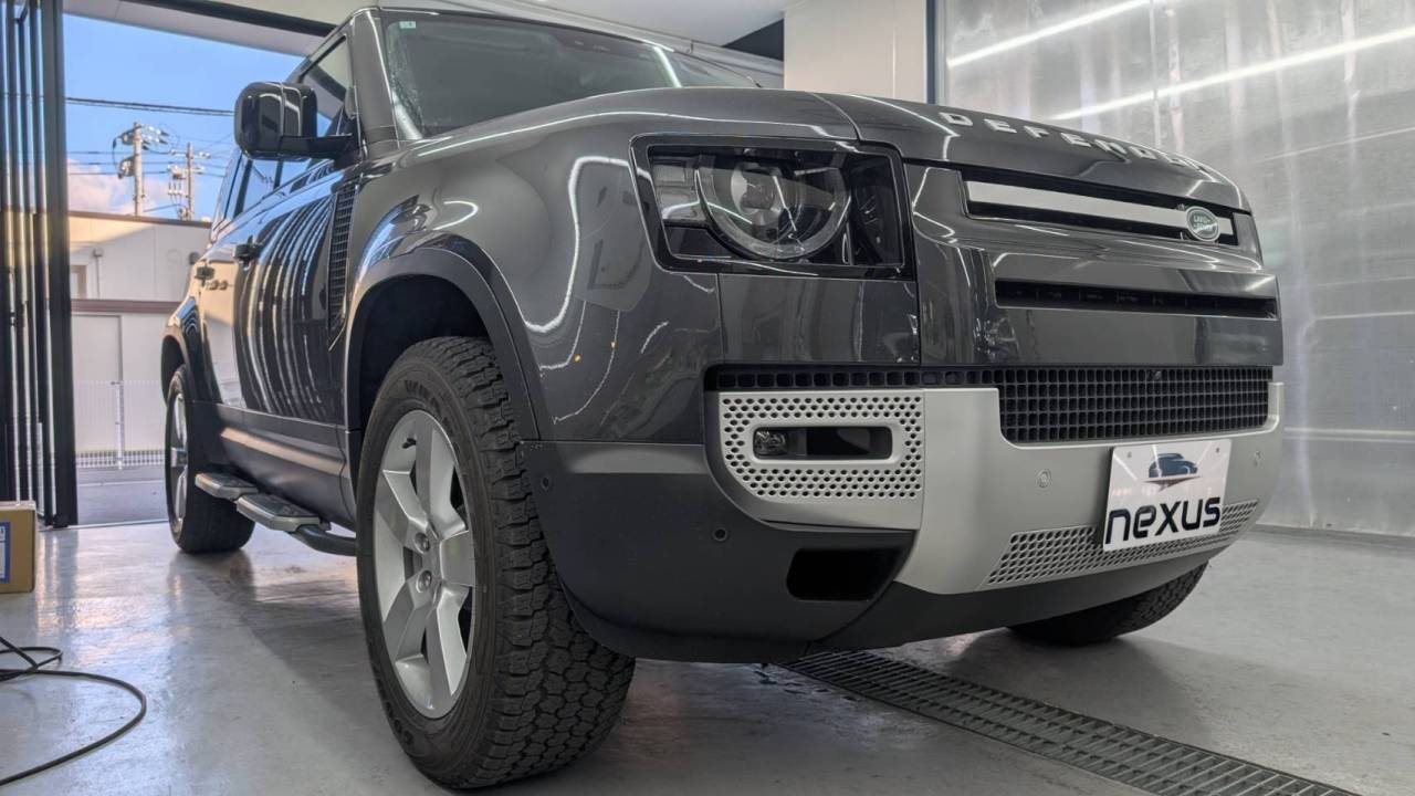 倉敷市のお客様にフロントガラス飛び石修理　ディフェンダー　2025/02/25