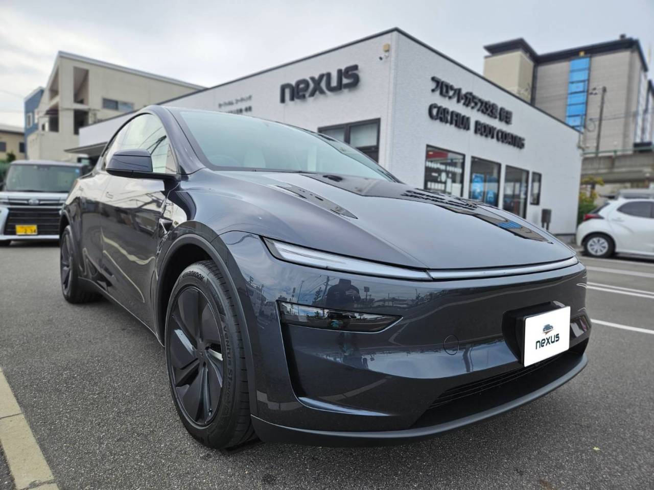 玉野市のお客様にコーティング(3D Hybrid)+フィルム(シルフィード)　モデルY【nexus株式会社】