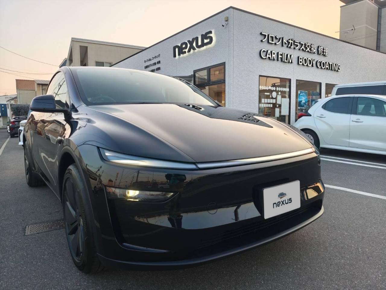 久米郡のお客様にコーティング(3D Hybrid)+フィルム(プレミアム)　テスラモデルY【nexus株式会社】
