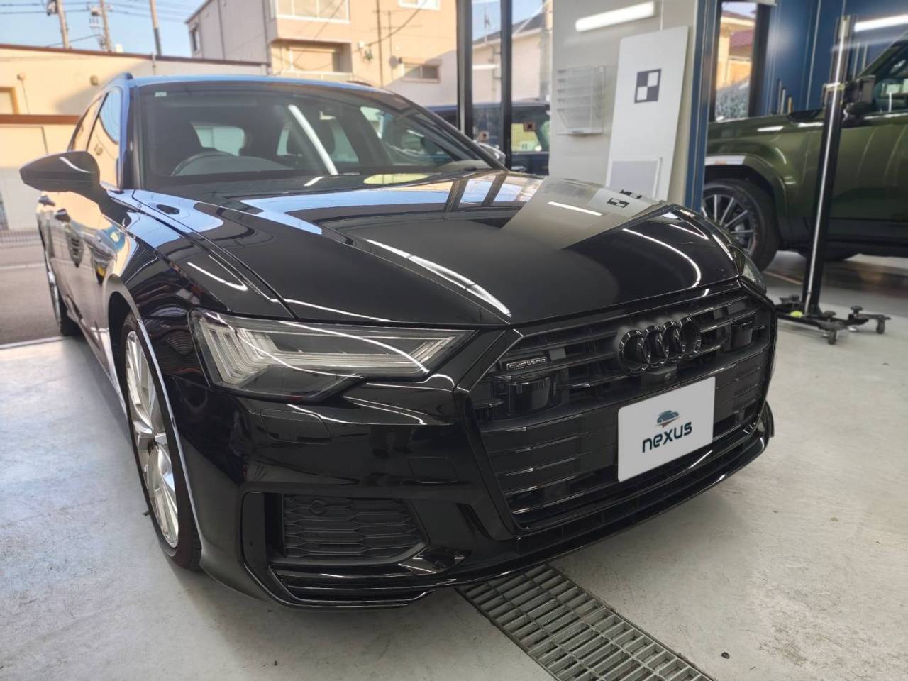 岡山市のお客様にフロントガラス飛び石修理　A6【nexus株式会社】