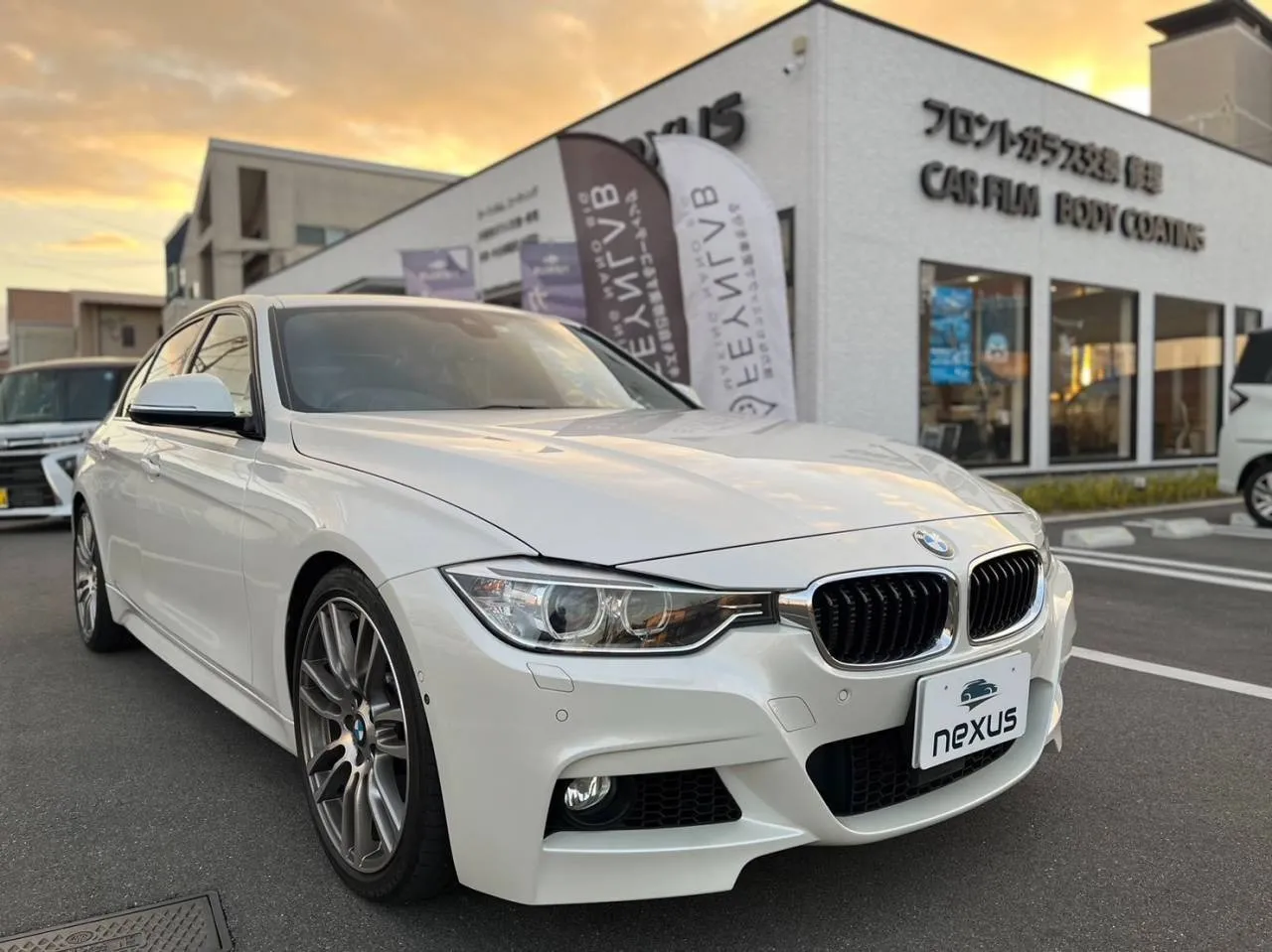 勝田郡奈義町からのお客様にカーフィルム(1％重ね貼り)　BMW 3シリーズ　2023/1/8